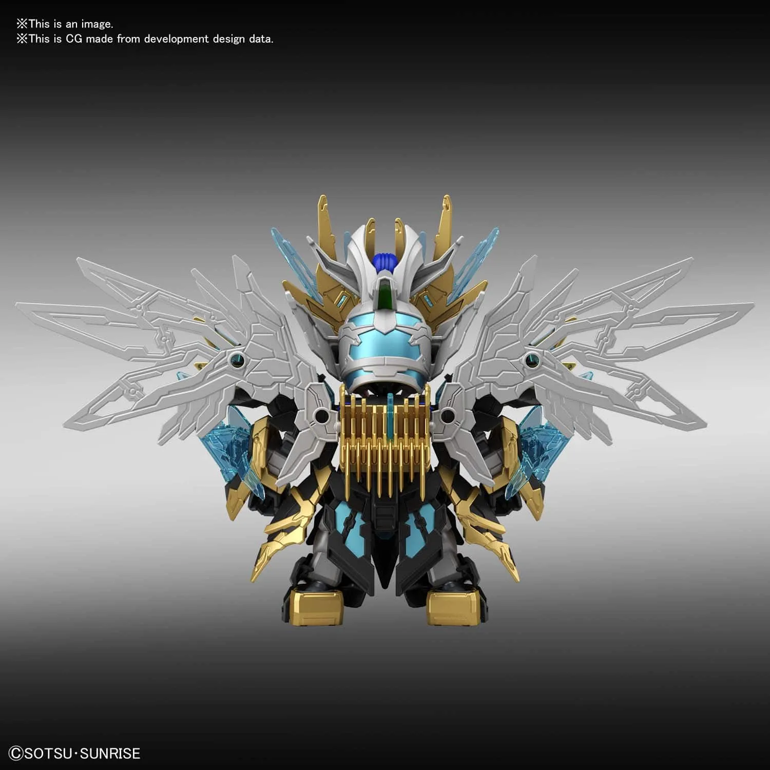 GUNDAM - Model Kit - SD Sangoku Sokets Tien Ba Cao Cao Wing G - 8.5cm